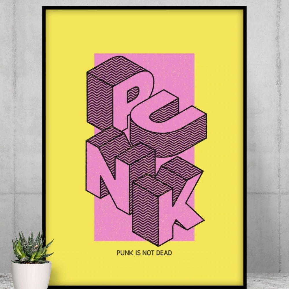 Punk is Not Dead Retro Poster