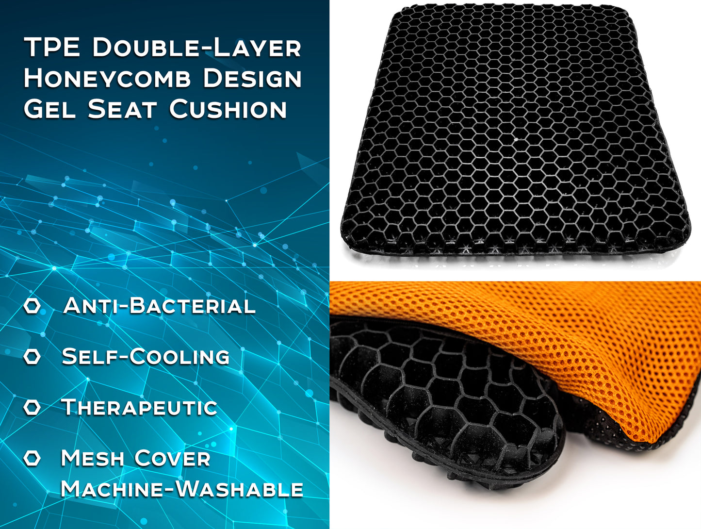 Double-Sided Gel Seat Egg Cushion