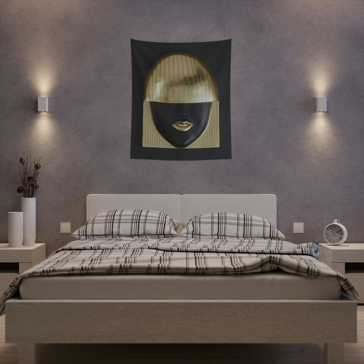 DubiqueX Boutique Fashion Faces Printed Wall Tapestry