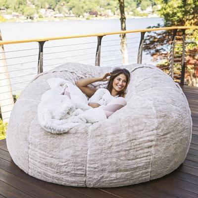 Oversized Large Comfy Bean Bag Sleeping Chair Cover