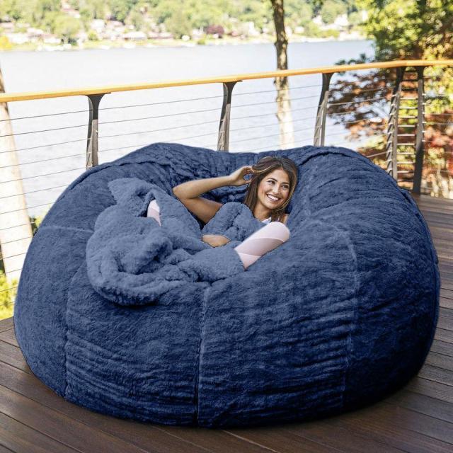 Oversized Large Comfy Bean Bag Sleeping Chair Cover